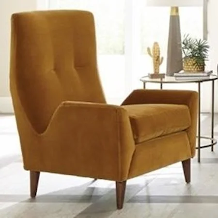 Contemporary Wing Accent Chair